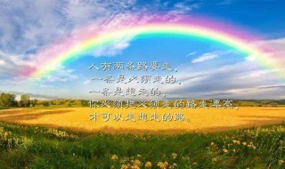 雨后彩虹的励志的句子 雨后彩虹的励志的短句