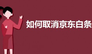 如何取消京东白条 如何取消京东白条功能