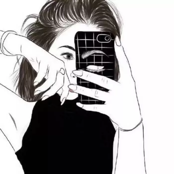 情侣头像手机挡脸