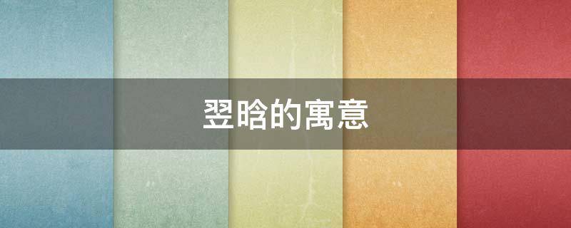 翌晗的寓意（翌晗是什么意思）