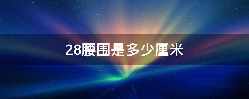 28腰围是多少厘米 28腰围是多少厘米男的