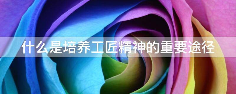 什么是培养工匠精神的重要途径（培养工匠精神最重要的因素是什么）