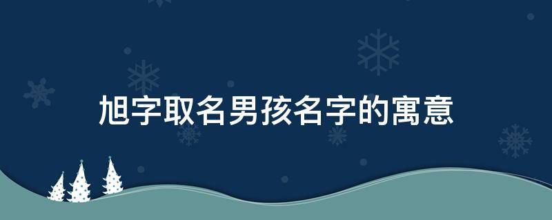 旭字取名男孩名字的寓意（旭字取名男孩名字的寓意及含义）
