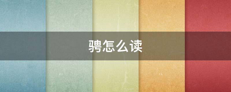 骋怎么读（骋怎么读音正确）