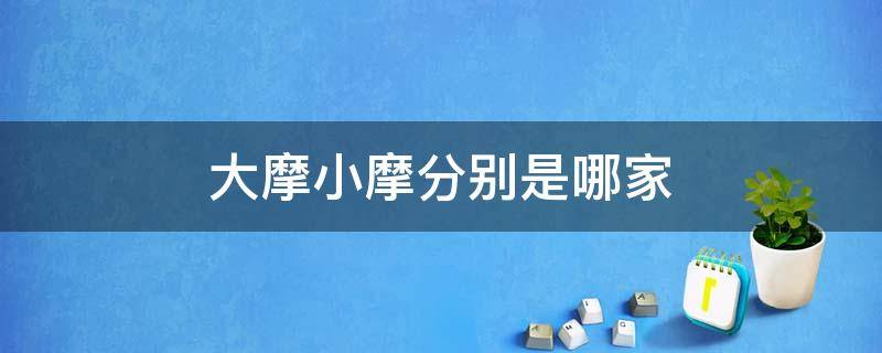 大摩小摩分别是哪家 大摩小摩是一家吗