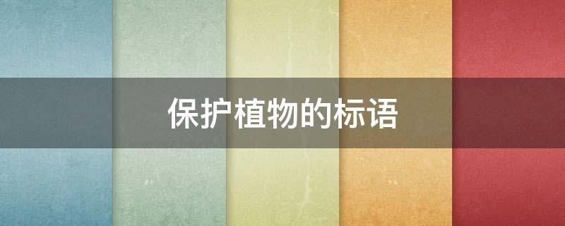 保护植物的标语（爱护花草的标语简短）