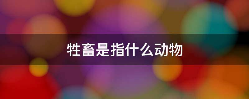 牲畜是指什么动物 牲畜是什么意思